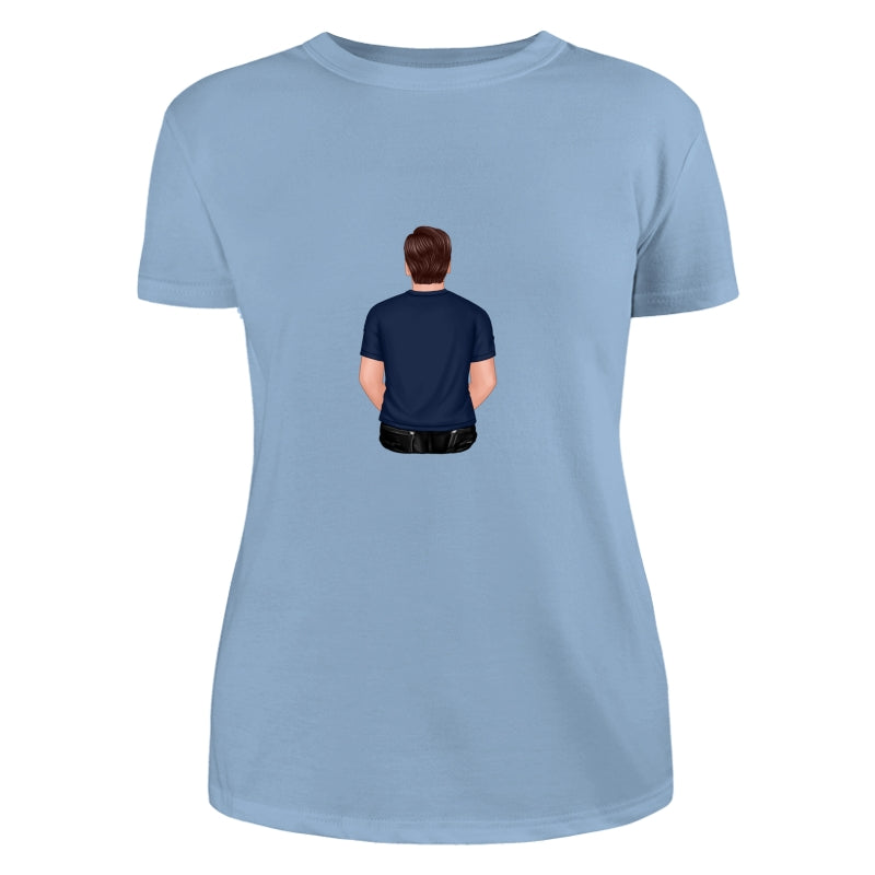 Back View Dad Dad Grandpa And Kids Hands Outline Personalized Shirt