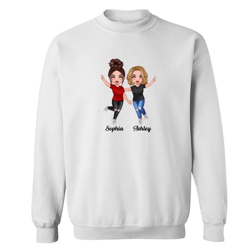 Happy Doll Besties Dad Grandpa And Kids Hands Outline Personalized Shirt