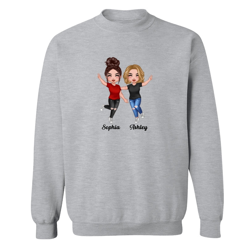 Happy Doll Besties Dad Grandpa And Kids Hands Outline Personalized Shirt