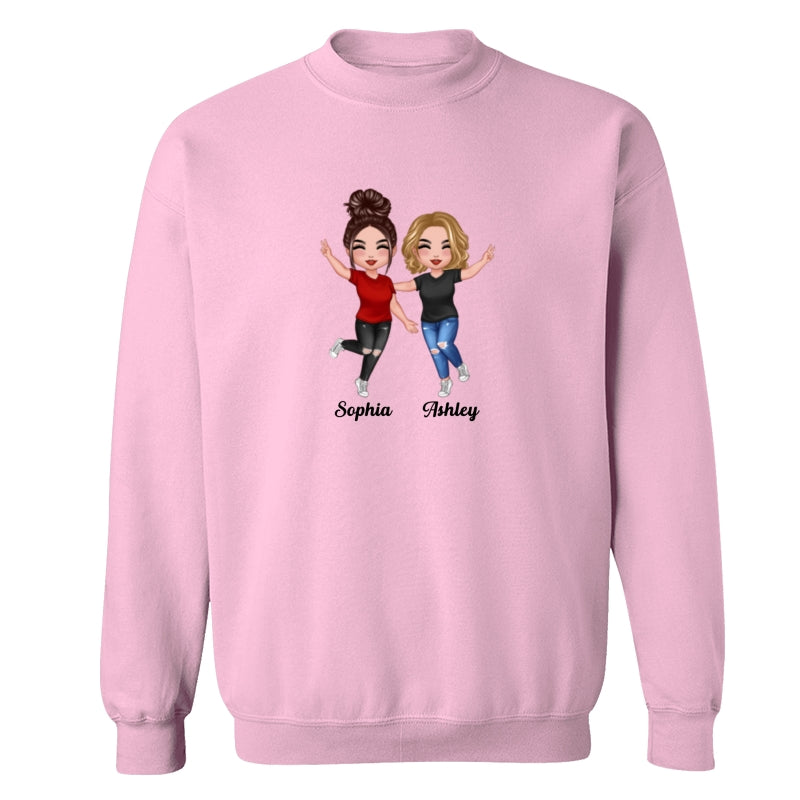 Happy Doll Besties Dad Grandpa And Kids Hands Outline Personalized Shirt
