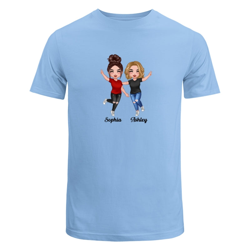 Happy Doll Besties Dad Grandpa And Kids Hands Outline Personalized Shirt