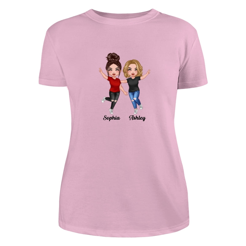 Happy Doll Besties Dad Grandpa And Kids Hands Outline Personalized Shirt