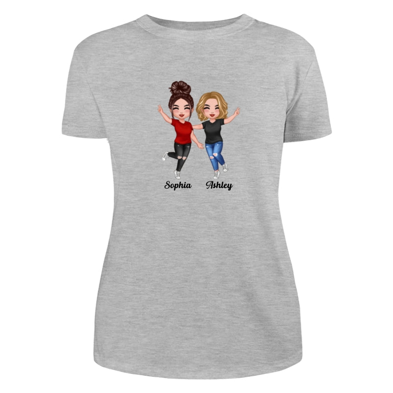 Happy Doll Besties Dad Grandpa And Kids Hands Outline Personalized Shirt