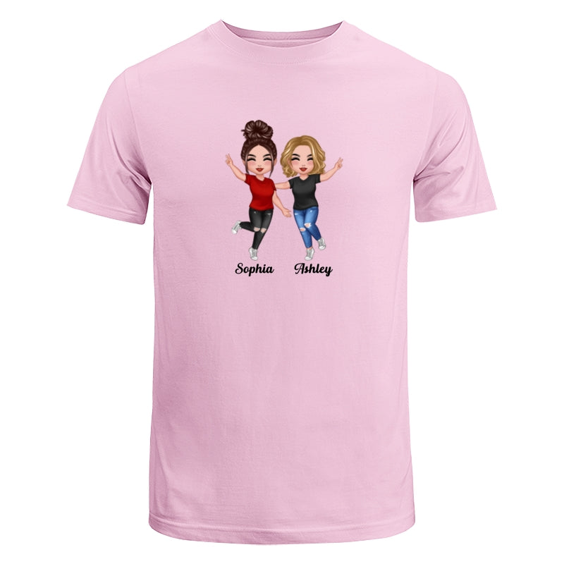 Happy Doll Besties Dad Grandpa And Kids Hands Outline Personalized Shirt