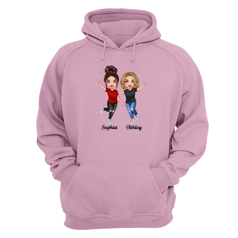Happy Doll Besties Dad Grandpa And Kids Hands Outline Personalized Shirt
