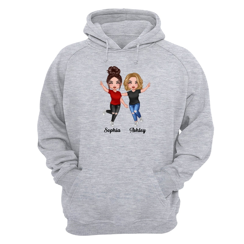 Happy Doll Besties Dad Grandpa And Kids Hands Outline Personalized Shirt