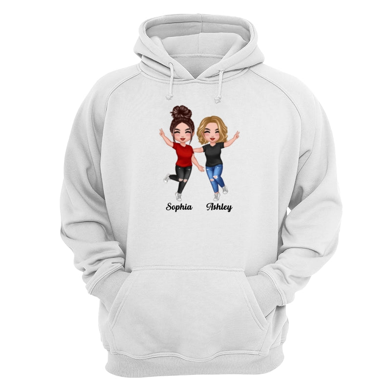 Happy Doll Besties Dad Grandpa And Kids Hands Outline Personalized Shirt