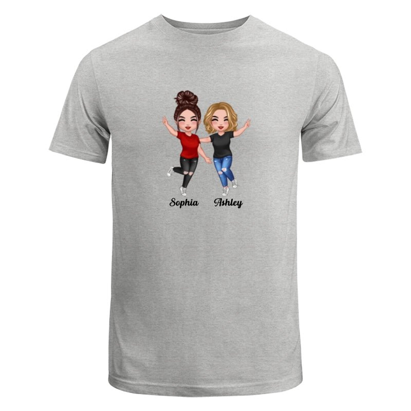 Happy Doll Besties Dad Grandpa And Kids Hands Outline Personalized Shirt