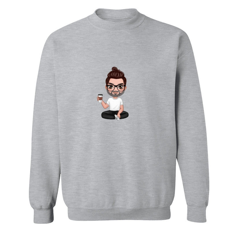 Doll Dad Sitting Dad Grandpa And Kids Hands Outline Personalized Shirt