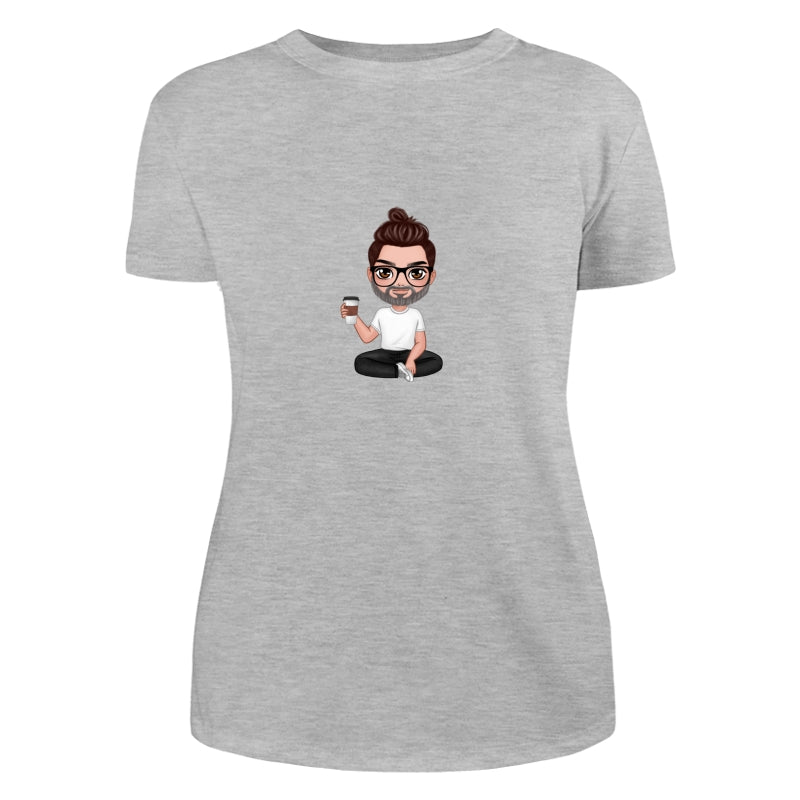 Doll Dad Sitting Dad Grandpa And Kids Hands Outline Personalized Shirt