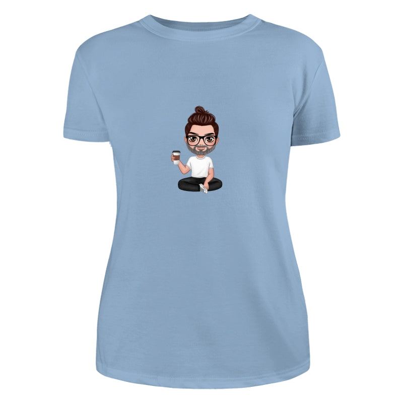 Doll Dad Sitting Dad Grandpa And Kids Hands Outline Personalized Shirt