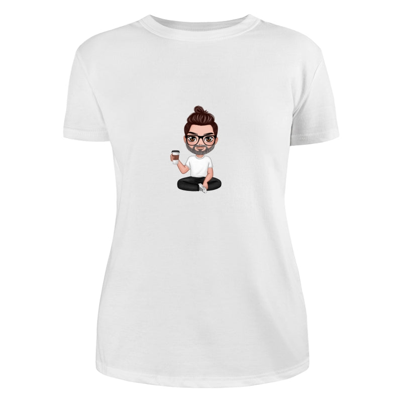 Doll Dad Sitting Dad Grandpa And Kids Hands Outline Personalized Shirt