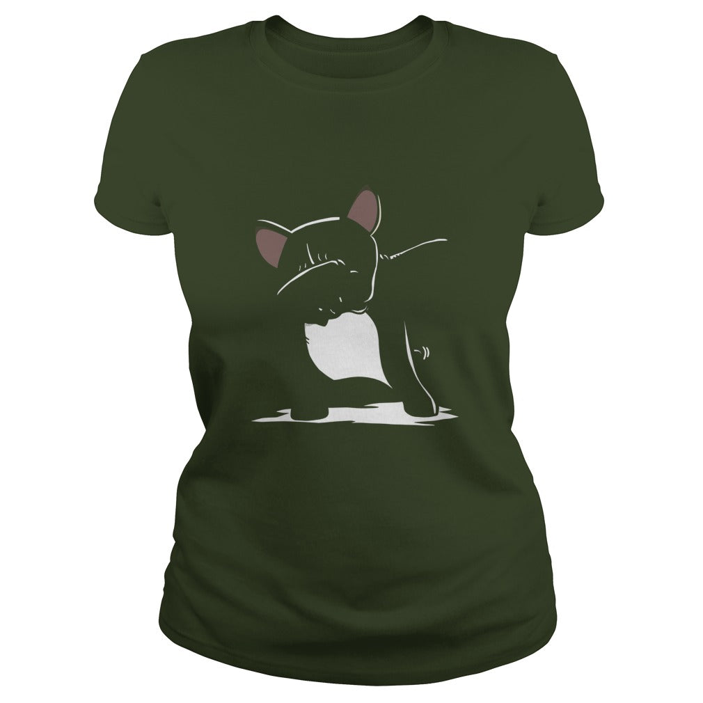 french bulldog cute dabbing t shirt funny dab dance gift 7np Black