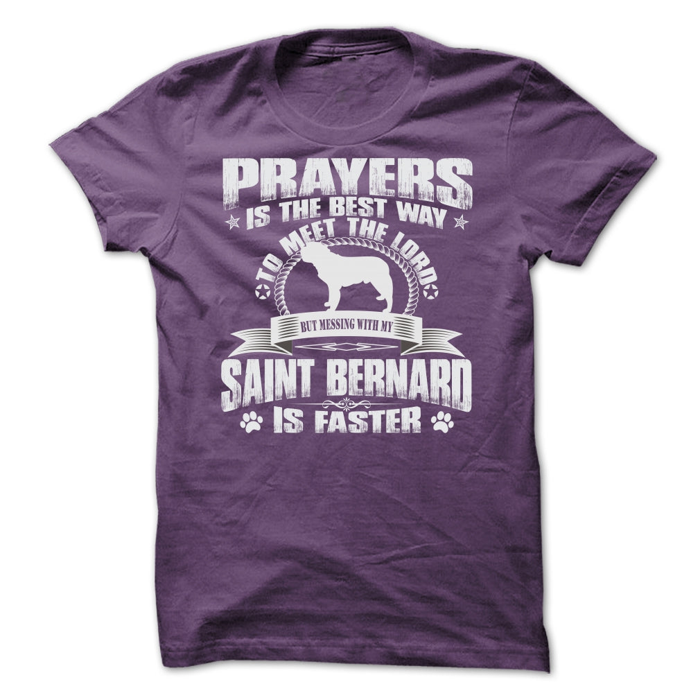 BUT MESSING MY SAINT BERNARD IS FASTER TSHIRTS