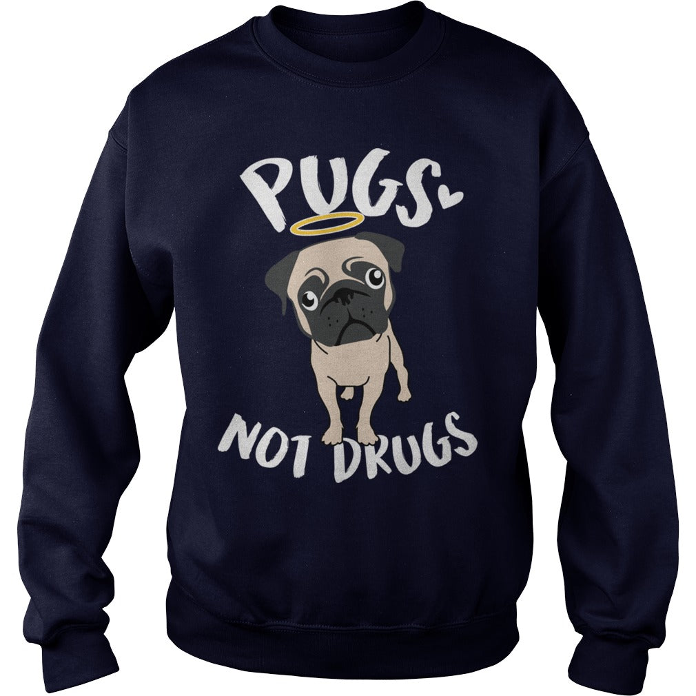 Pugs Not Drugs Pug Dog Hoodie Papa Mama Men Women Dogs Lovers Sunfrog Hoodie