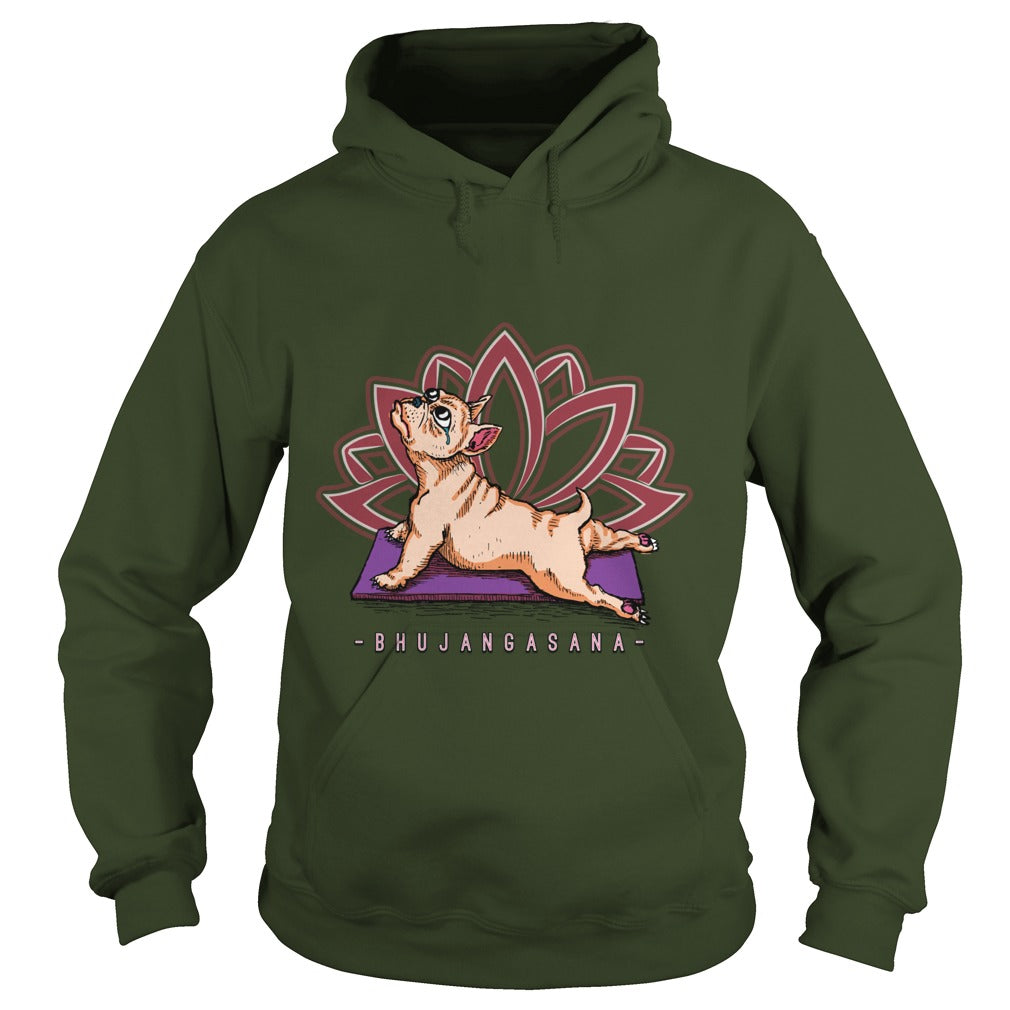 Pug Yoga Bhujangasana Pose Funny Dog Papa Mama Men Women Dogs Lovers Sunfrog Hoodie