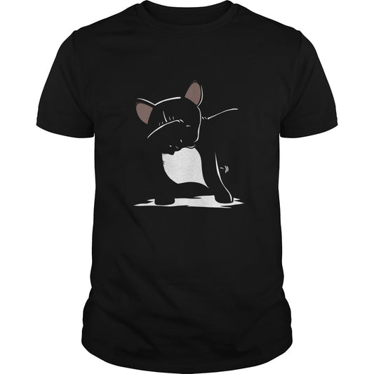 french bulldog cute dabbing t shirt funny dab dance gift 7np Black