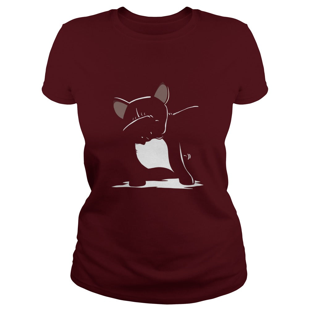 french bulldog cute dabbing t shirt funny dab dance gift 7np Black