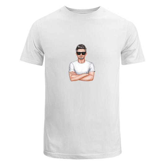 Realistic Grandpa Crossed Arms Dad Grandpa And Kids Hands Outline Personalized Shirt