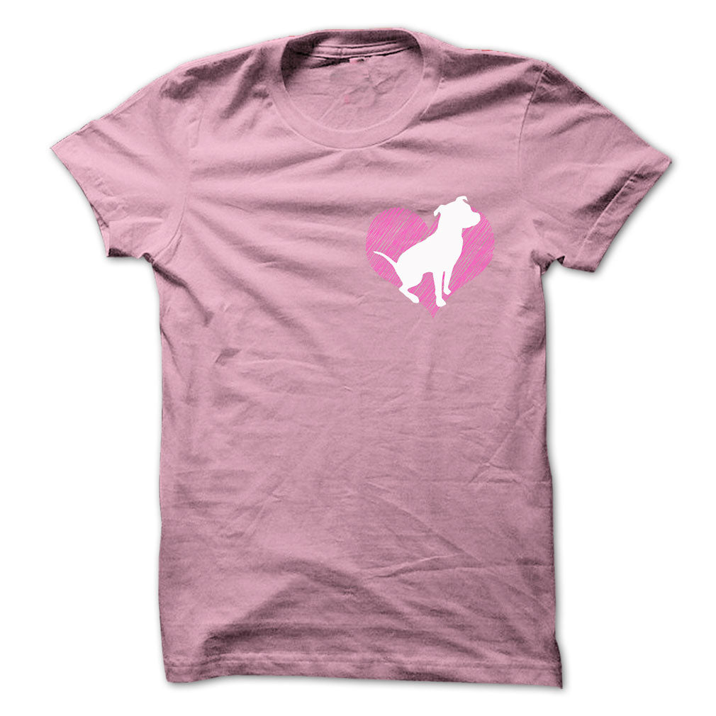 I Love Pitbull 2 Pink Heart