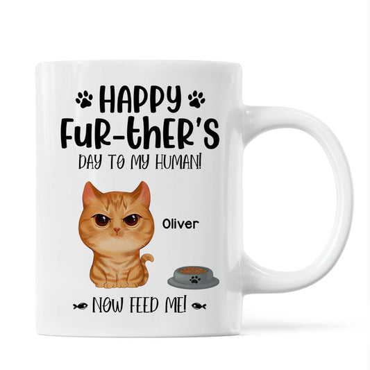 Angry Watercolor Cute Cats Happy Fur-ther‘s Day Father’s Day Gift For Cat Dads Personalized Mug