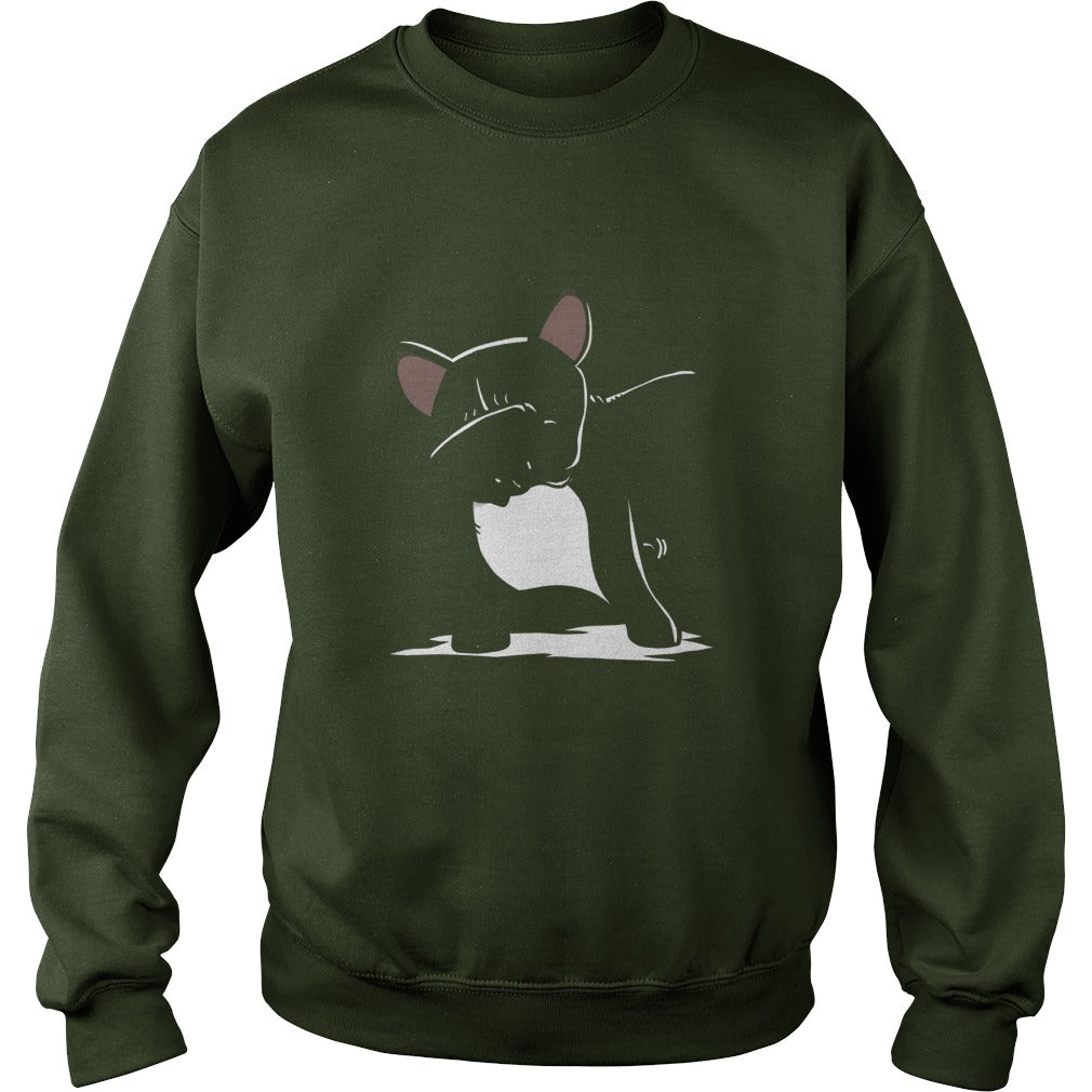 french bulldog cute dabbing t shirt funny dab dance gift 7np Black