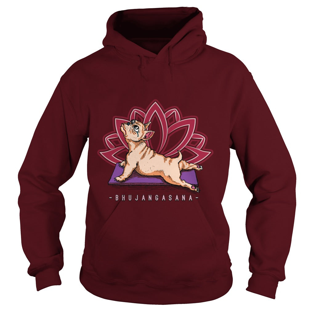 Pug Yoga Bhujangasana Pose Funny Dog Papa Mama Men Women Dogs Lovers Sunfrog Hoodie