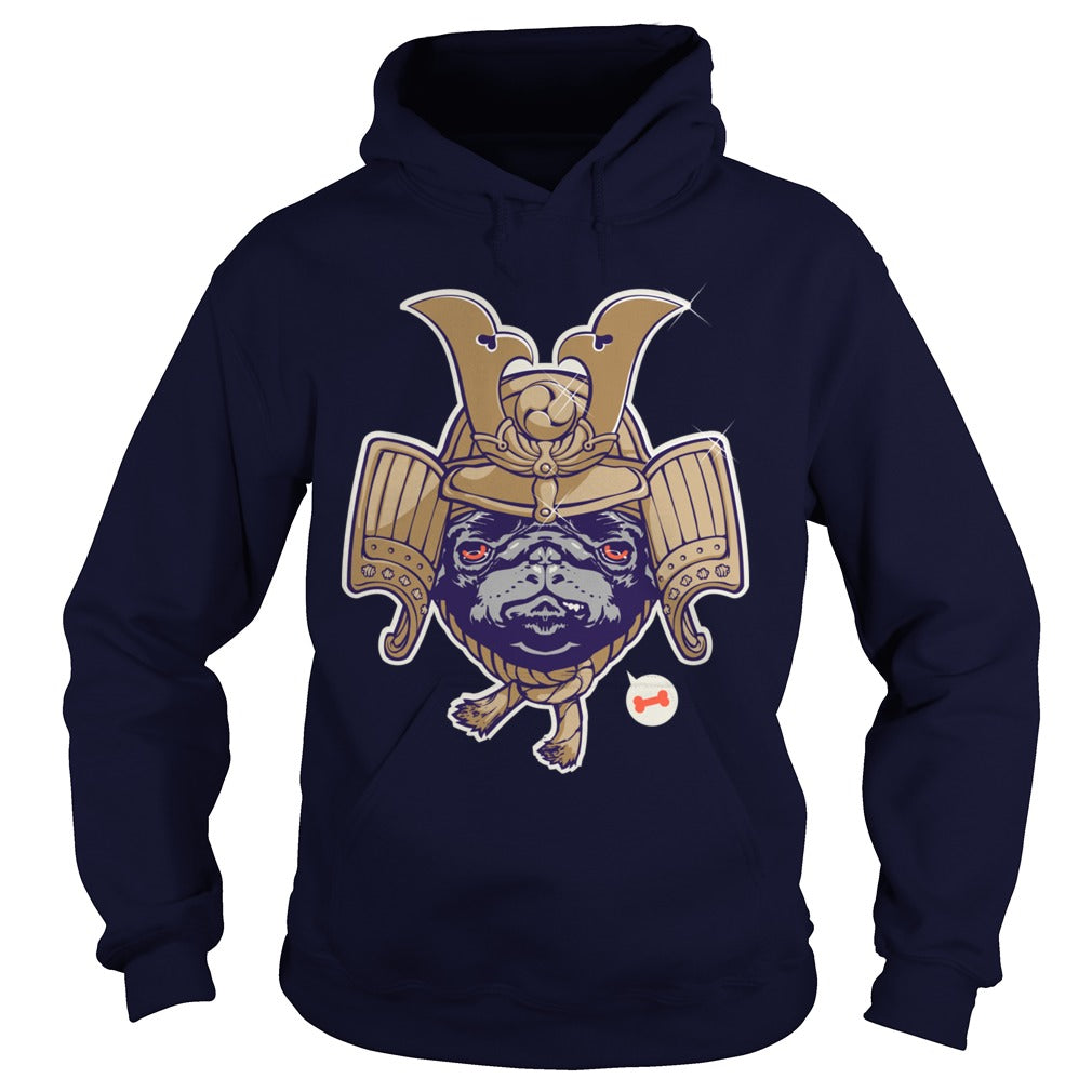 Samurai Pug Dog Hoodie Papa Mama Men Women Dogs Lovers Sunfrog Hoodie