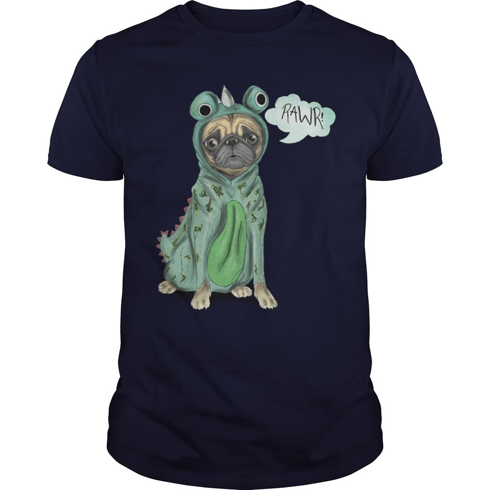 Pugsaurus Pug Dog Hoodie Papa Mama Men Women Dogs Lovers Sunfrog Hoodie