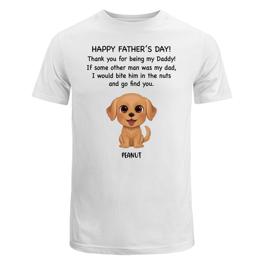 Watercolor Cute Dogs Happy Father‘s Day Gift For Dog Dad Dog Lovers Personalized Shirt