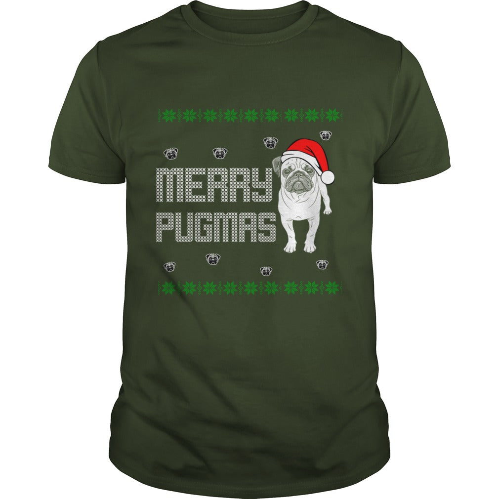 Merry Pugmas Pug Dog Papa Mama Men Women Dogs Lovers Sunfrog Hoodie