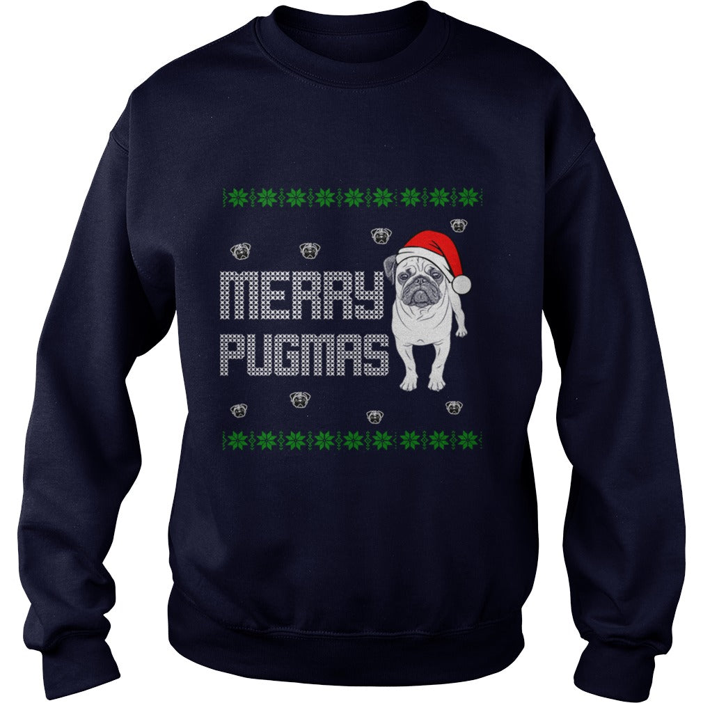 Merry Pugmas Pug Dog Papa Mama Men Women Dogs Lovers Sunfrog Hoodie