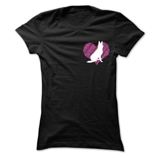 I Love German Shepherd 2 Pink Heart