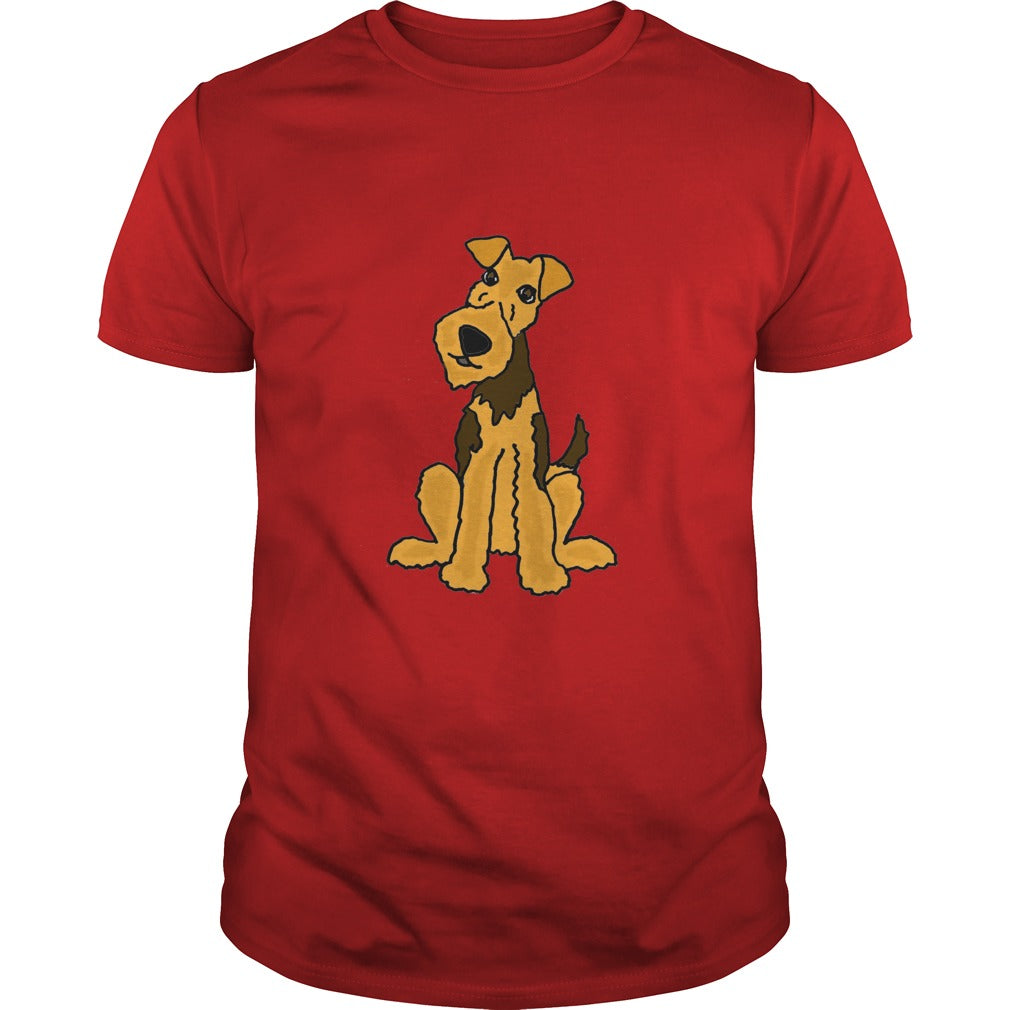 Funny Funky Airedale Puppy Dog Original Art tshirt anime , dogs , pets