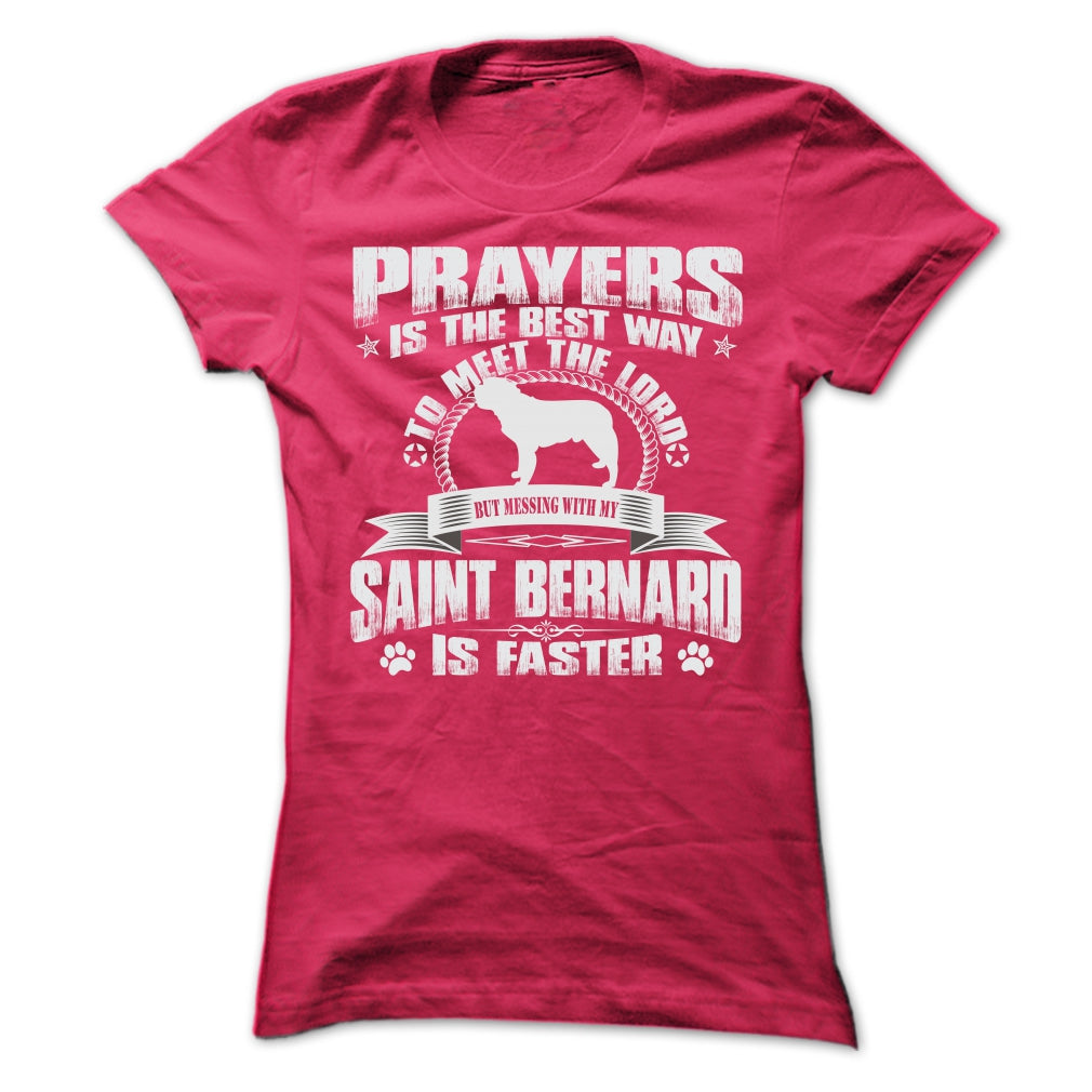 BUT MESSING MY SAINT BERNARD IS FASTER TSHIRTS
