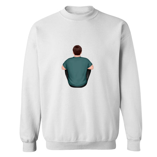 Back View Dad Sitting Dad Grandpa And Kids Hands Outline Personalized Shirt