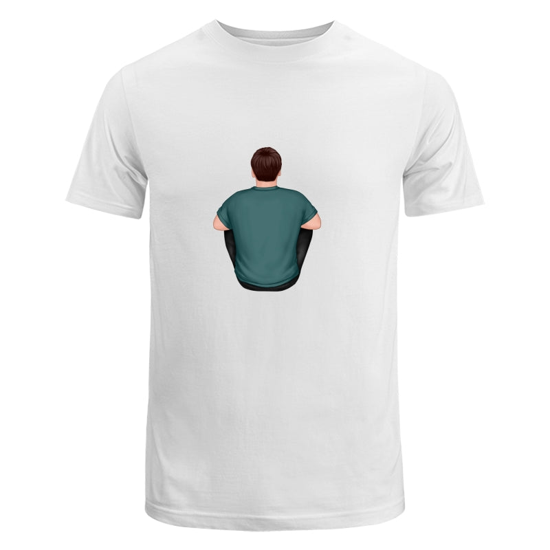 Back View Dad Sitting Dad Grandpa And Kids Hands Outline Personalized Shirt