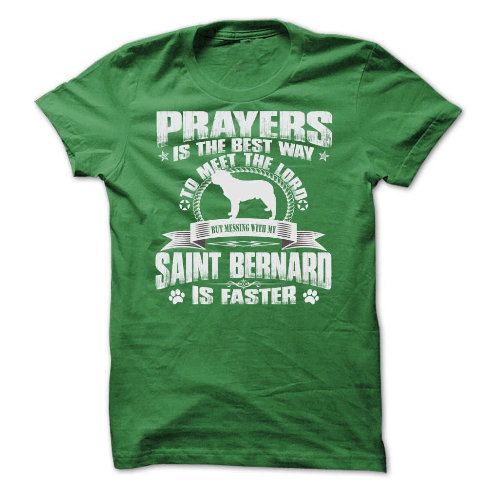BUT MESSING MY SAINT BERNARD IS FASTER TSHIRTS