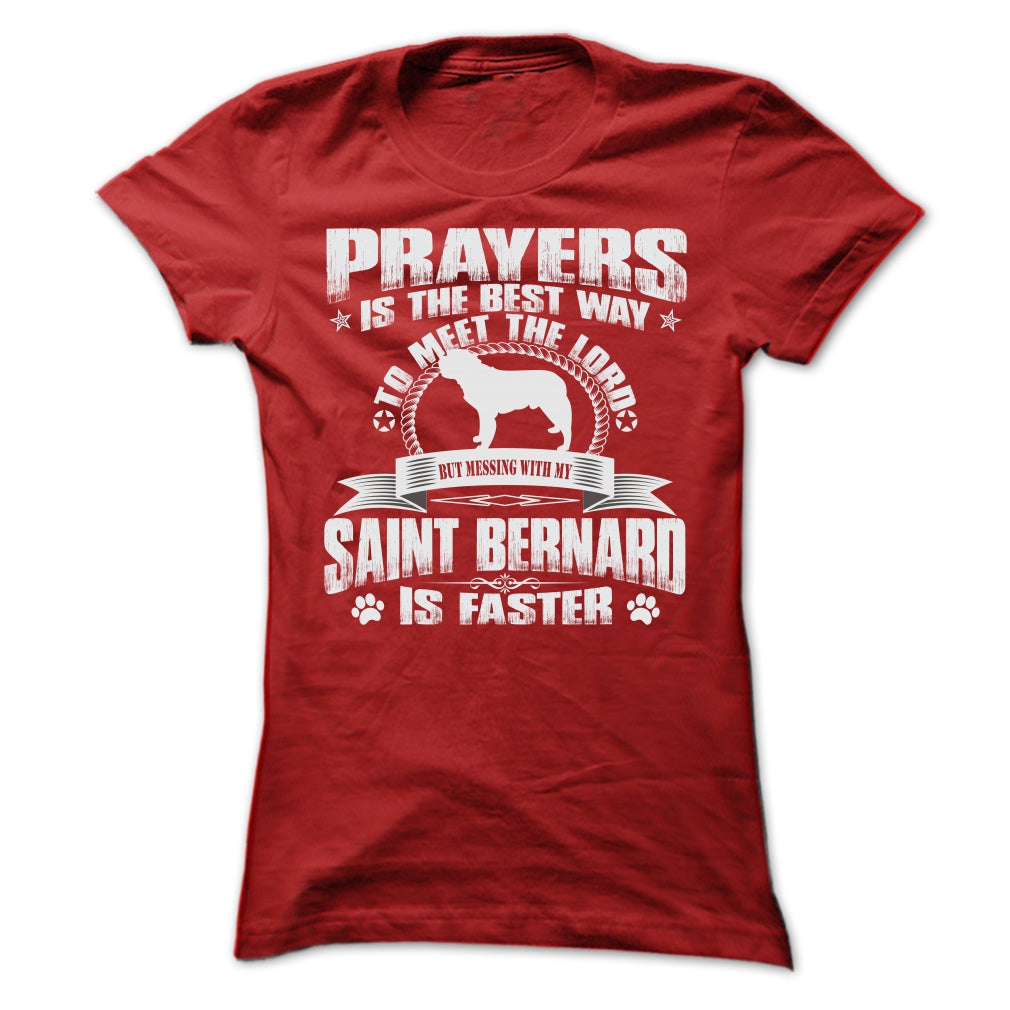 BUT MESSING MY SAINT BERNARD IS FASTER TSHIRTS
