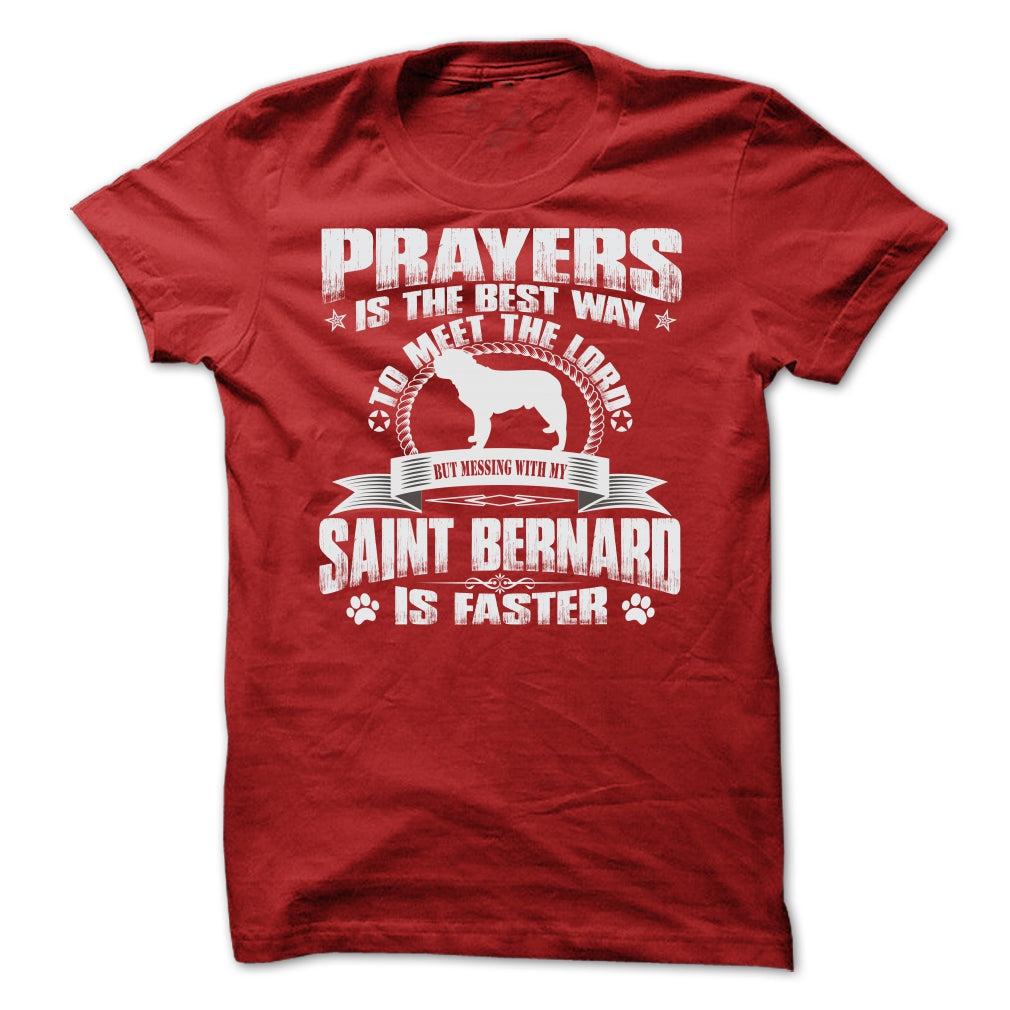 BUT MESSING MY SAINT BERNARD IS FASTER TSHIRTS