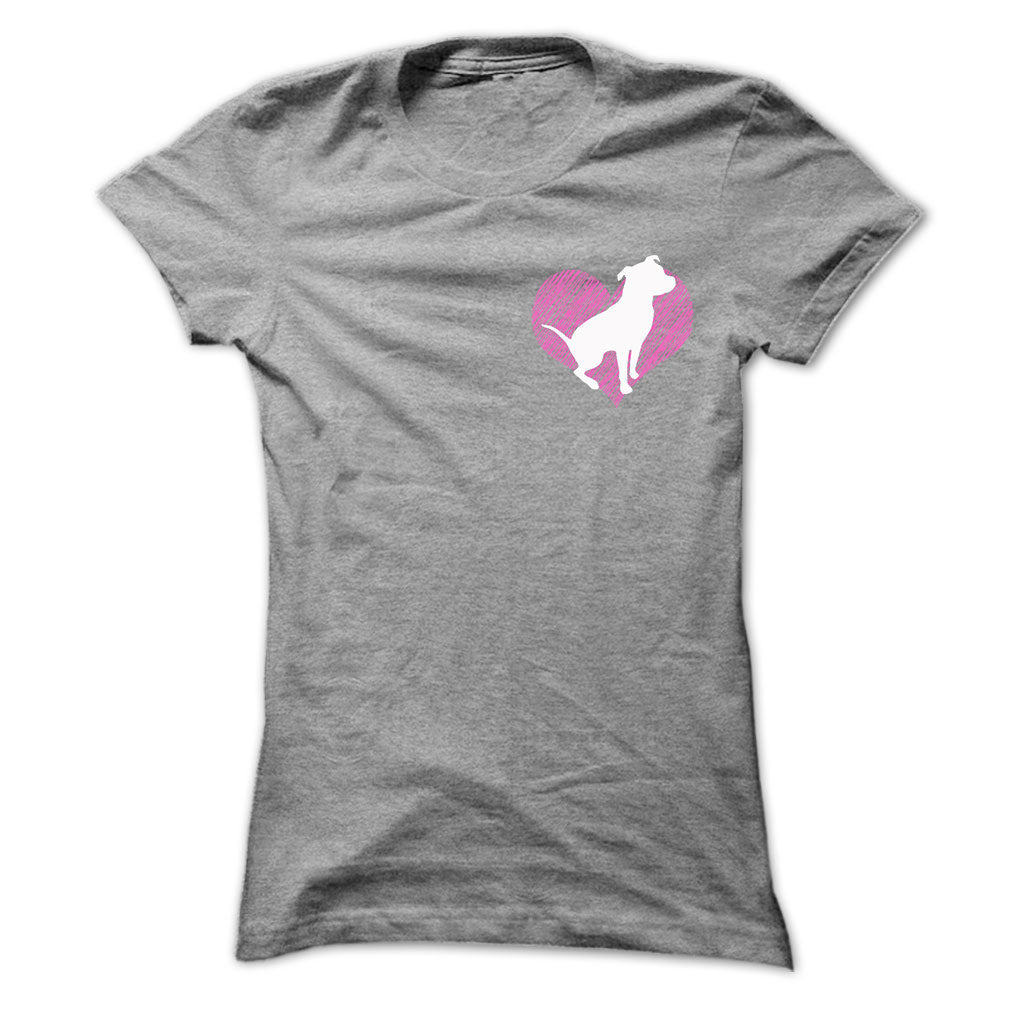 I Love Pitbull 2 Pink Heart