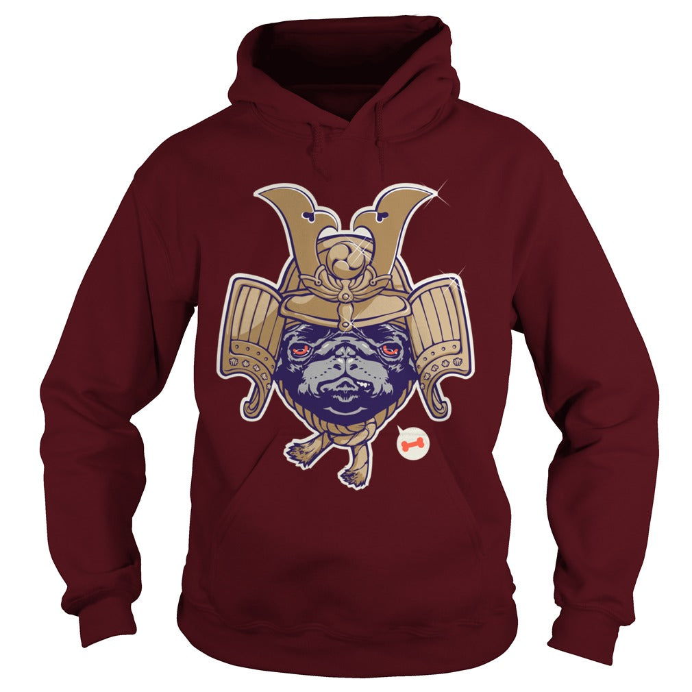 Samurai Pug Dog Hoodie Papa Mama Men Women Dogs Lovers Sunfrog Hoodie