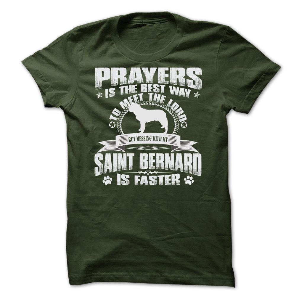 BUT MESSING MY SAINT BERNARD IS FASTER TSHIRTS