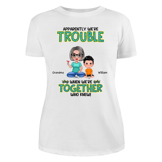 Get In Trouble Doll Grandma Grandkids Personalized Shirt