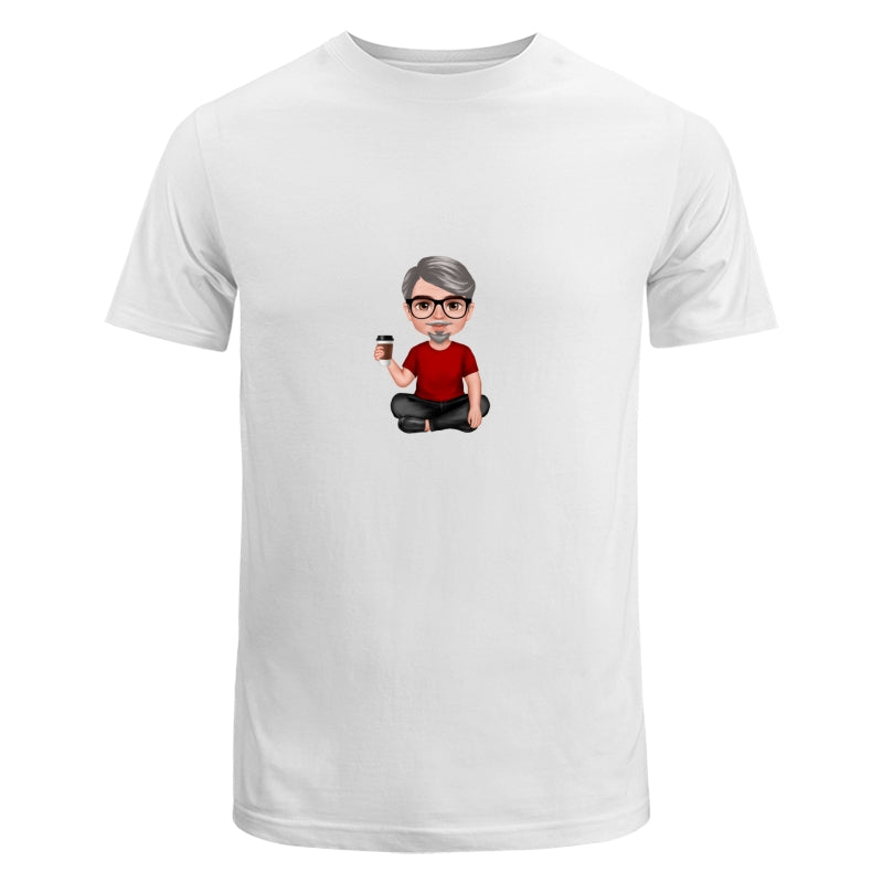 Realistic Doll Grandpa Sitting Dad Grandpa And Kids Hands Outline Personalized Shirt