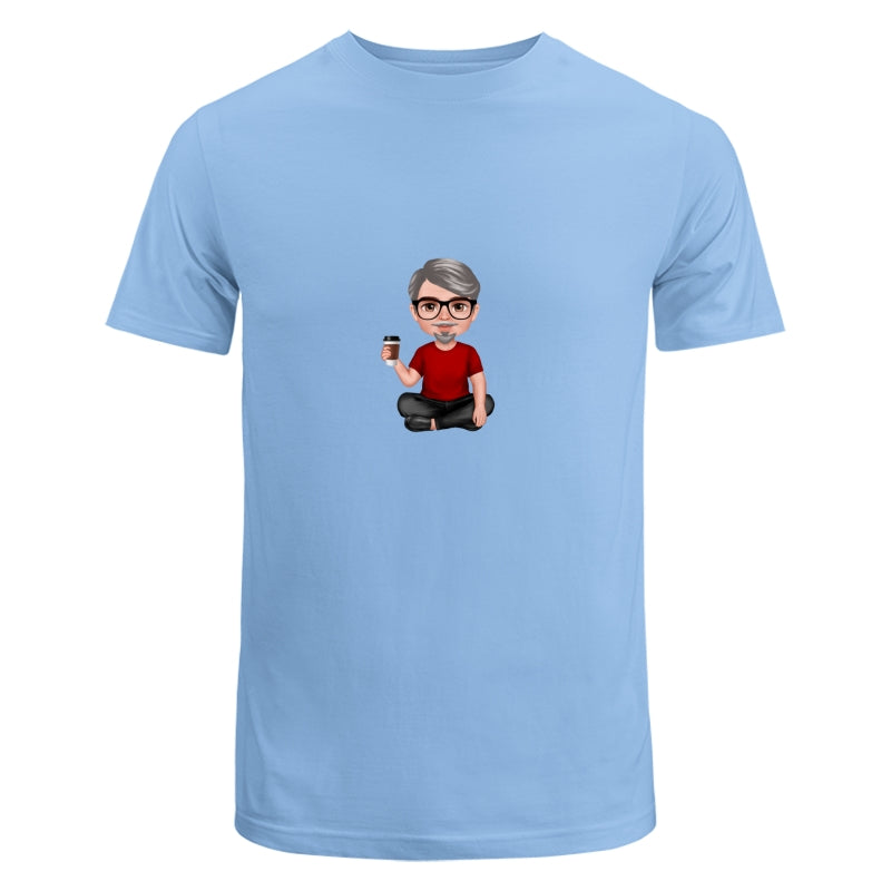 Realistic Doll Grandpa Sitting Dad Grandpa And Kids Hands Outline Personalized Shirt