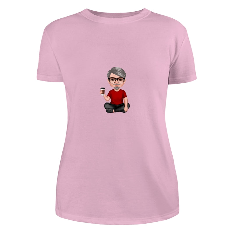 Realistic Doll Grandpa Sitting Dad Grandpa And Kids Hands Outline Personalized Shirt