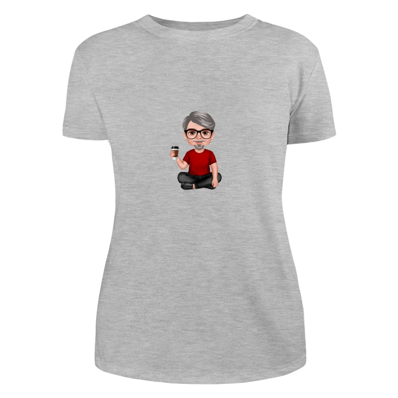 Realistic Doll Grandpa Sitting Dad Grandpa And Kids Hands Outline Personalized Shirt