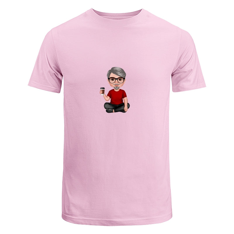 Realistic Doll Grandpa Sitting Dad Grandpa And Kids Hands Outline Personalized Shirt