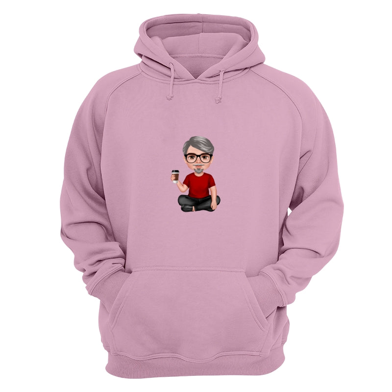 Realistic Doll Grandpa Sitting Dad Grandpa And Kids Hands Outline Personalized Shirt